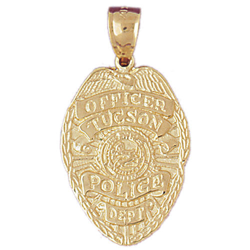 14K GOLD CHARM - POLICE BADGE #4543