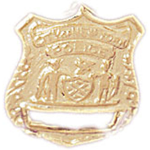 14K GOLD CHARM - POLICE BADGE #4592
