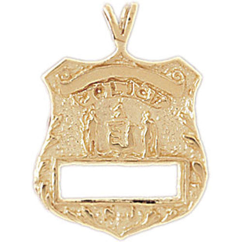 14K GOLD CHARM - POLICE BADGE #4594