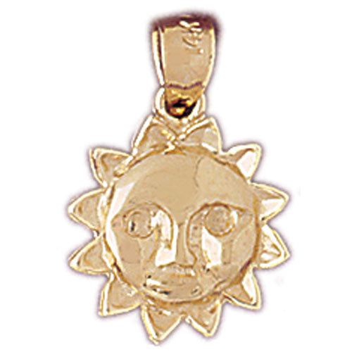 14K GOLD CHARM - SUN #5660