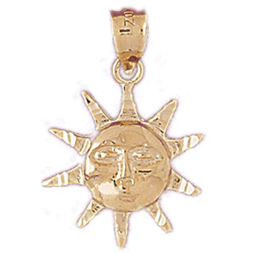 14K GOLD CHARM - SUN #5667