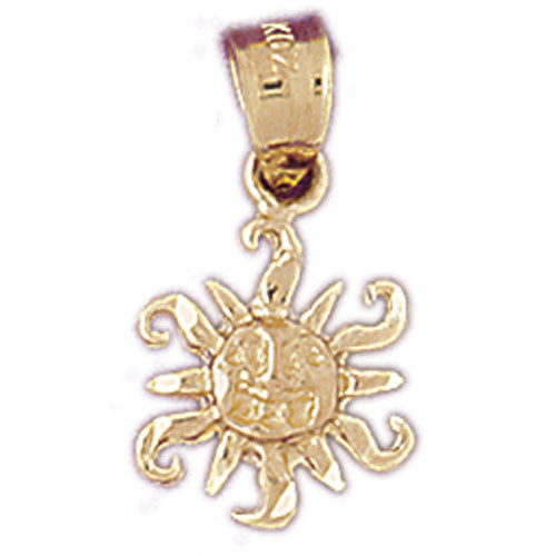 14K GOLD CHARM - SUN #5668