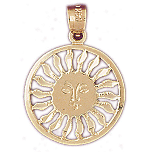 14K GOLD CHARM - SUN #5669