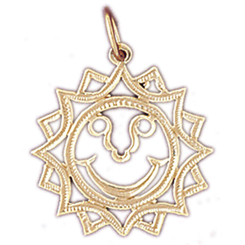 14K GOLD CHARM - SUN #5670