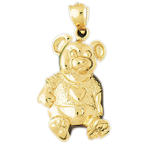 14K GOLD CHARM - TEDDY BEAR #2451