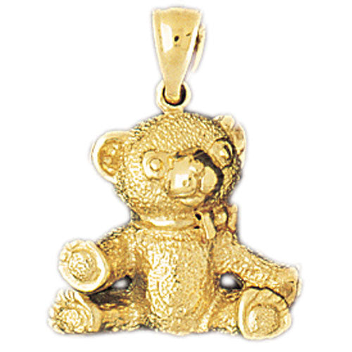 14K GOLD CHARM - TEDDY BEAR #2453