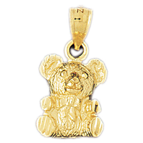14K GOLD CHARM - TEDDY BEAR #2455