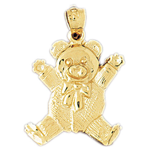 14K GOLD CHARM - TEDDY BEAR #2456