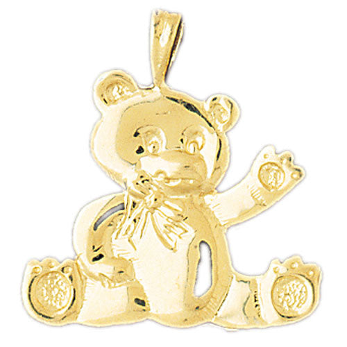 14K GOLD CHARM - TEDDY BEAR #2457