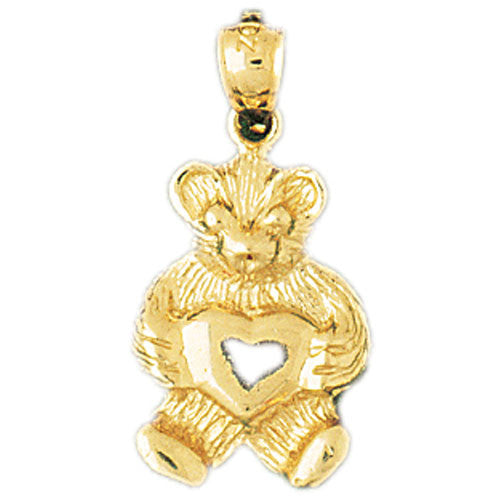 14K GOLD CHARM - TEDDY BEAR #2458