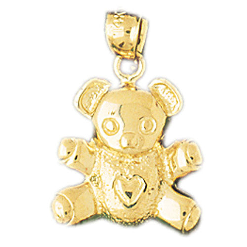 14K GOLD CHARM - TEDDY BEAR #2459