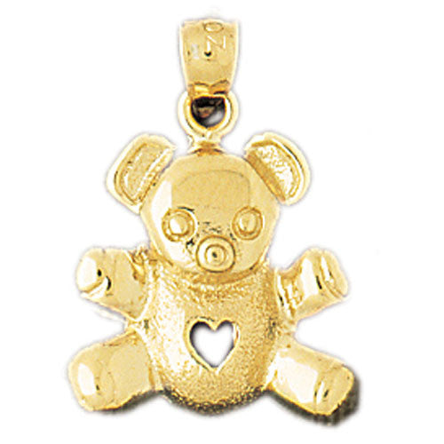 14K GOLD CHARM - TEDDY BEAR #2460