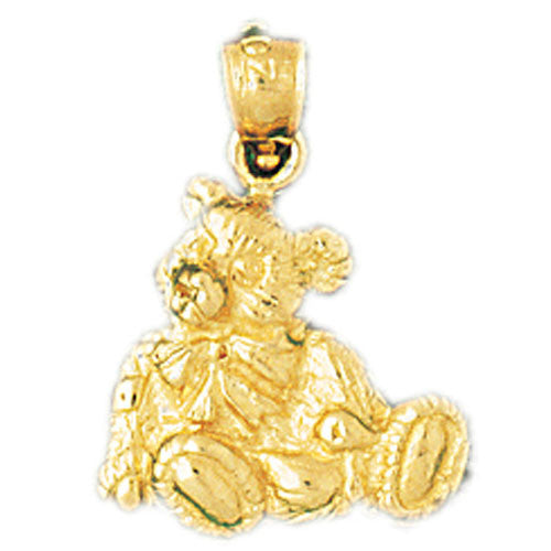 14K GOLD CHARM - TEDDY BEAR #2464