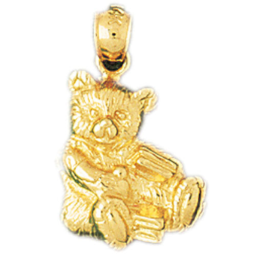 14K GOLD CHARM - TEDDY BEAR #2465