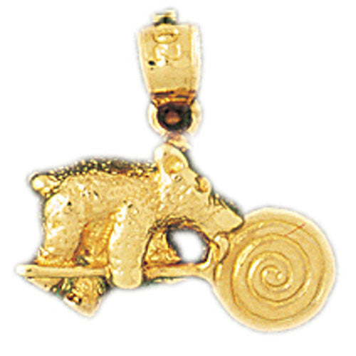 14K GOLD CHARM - TEDDY BEAR #2473