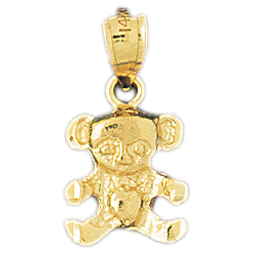 14K GOLD CHARM - TEDDY BEAR #2475