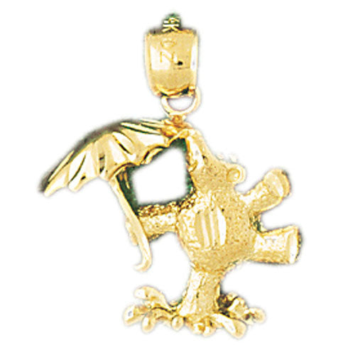 14K GOLD CHARM - TEDDY BEAR #2477