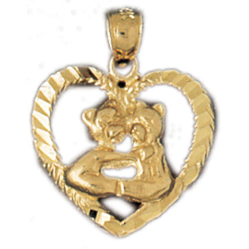 14K GOLD CHARM - TEDDY BEAR #2487