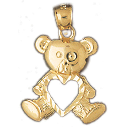 14K GOLD CHARM - TEDDY BEAR #2495