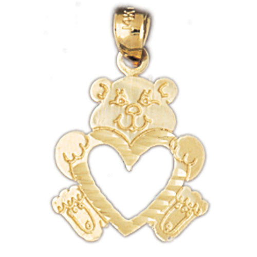 14K GOLD CHARM - TEDDY BEAR #2496