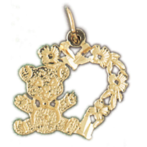 14K GOLD CHARM - TEDDY BEAR #2498