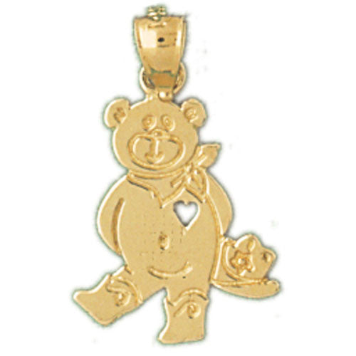 14K GOLD CHARM - TEDDY BEAR #2509