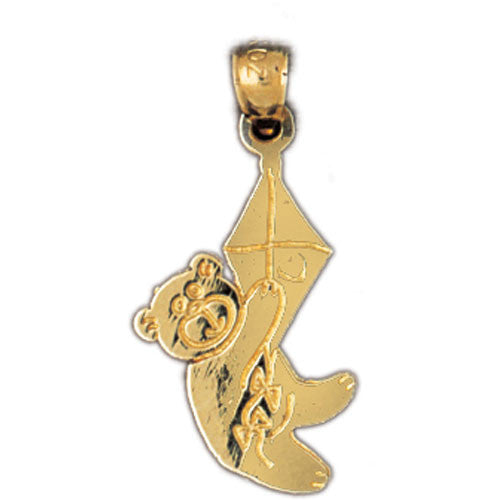 14K GOLD CHARM - TEDDY BEAR #2514