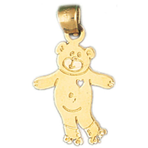 14K GOLD CHARM - TEDDY BEAR #2516
