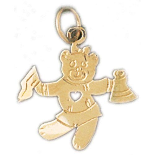 14K GOLD CHARM - TEDDY BEAR #2519