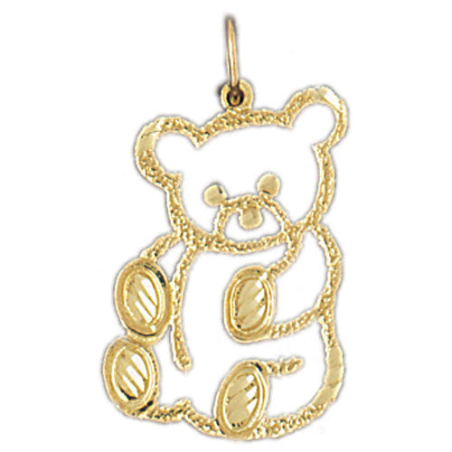 14K GOLD CHARM - TEDDY BEAR #2528