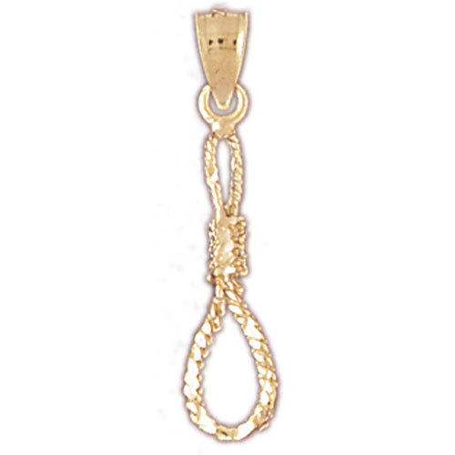 14K GOLD ROPE KNOT CHARM PENDANT #4825