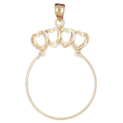 14K GOLD CHARM HOLDER # 4209