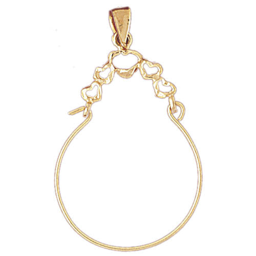 14K GOLD CHARM HOLDER # 4210