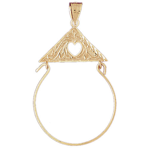 14K GOLD CHARM HOLDER # 4212