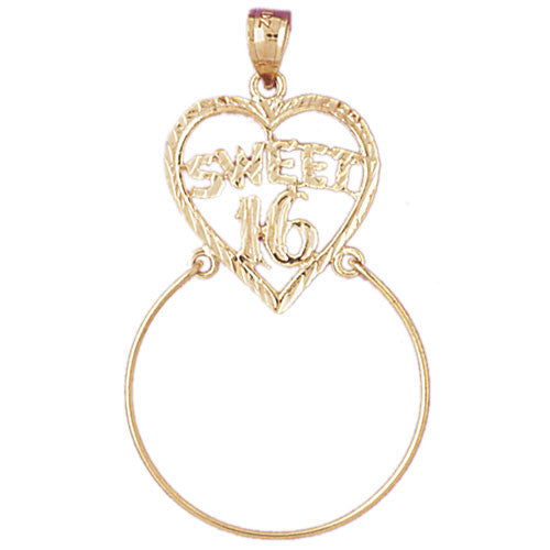 14K GOLD CHARM HOLDER # 4213