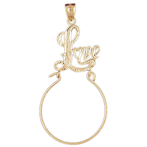 14K GOLD CHARM HOLDER # 4215