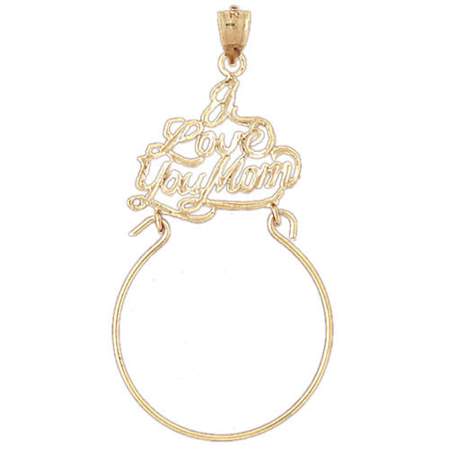 14K GOLD CHARM HOLDER # 4217