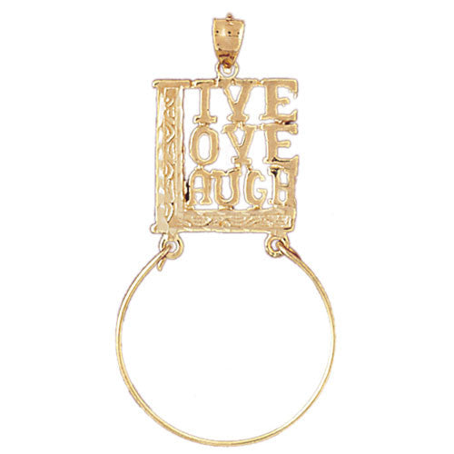 14K GOLD CHARM HOLDER # 4222