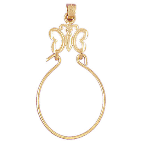 14K GOLD CHARM HOLDER #4236