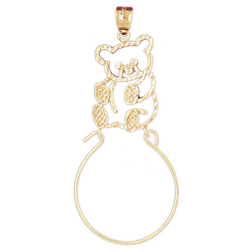 14K GOLD CHARM HOLDER #4244