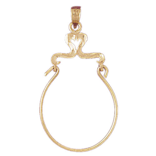 CHARM HOLDER, Charm Necklace, Necklace Pendant, Gold Charm Holder