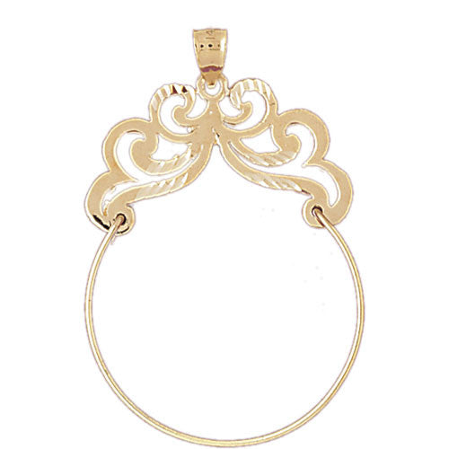 14K GOLD CHARM HOLDER #4280