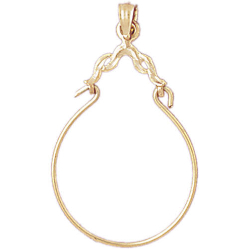 14K GOLD CHARM HOLDER #4290