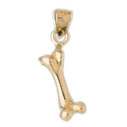 14K GOLD CHARM / PENDENT - BONE #2007