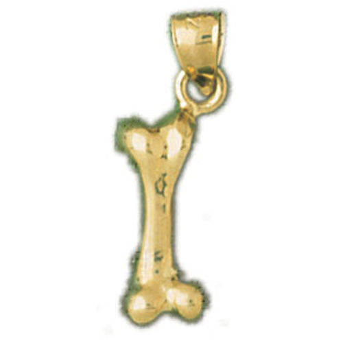 14K GOLD CHARM / PENDENT - BONE #2071