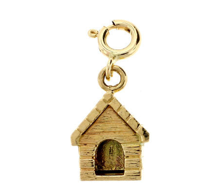 14K GOLD CHARM / PENDENT - DOG HOUSE #2072