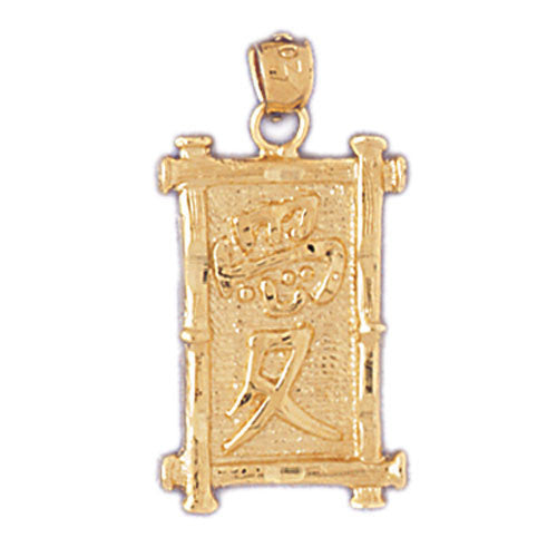 14K GOLD CHINESE ZODIAC - LOVE #9328