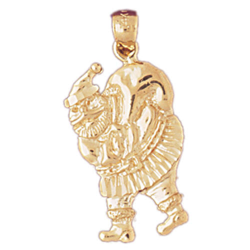 14K GOLD CHRISTMAS CHARM - SANTA CLAUS #5566