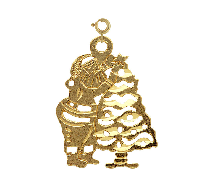 14K GOLD CHRISTMAS CHARM - SANTA CLAUS #5568