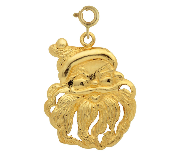 14K GOLD CHRISTMAS CHARM - SANTA CLAUS #5573